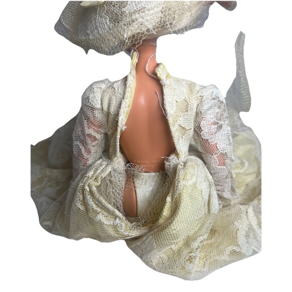 Barbie 1991 Face On 1966 Body Twist & Turn Bridal Handmade Dress & Veil READ Vtg - Picture 13 of 16